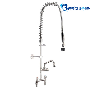 Dual Deck Mount Pre Rinse Faucet
