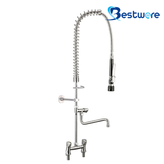 Dual Deck Mount Pre Rinse Faucet