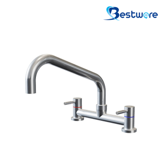 DAISY - Dual Hob Mount Kitchen Sink Mixer with 10" Spout